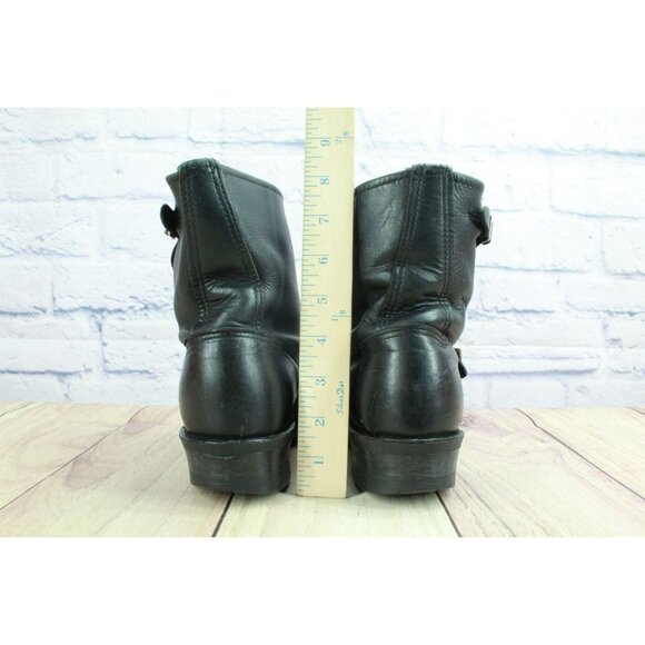 *Frye Engineer 8R Buckle Strap Moto Inspired Leather Ankle Boots Sz 10.5 Inches - Picture 6 of 10